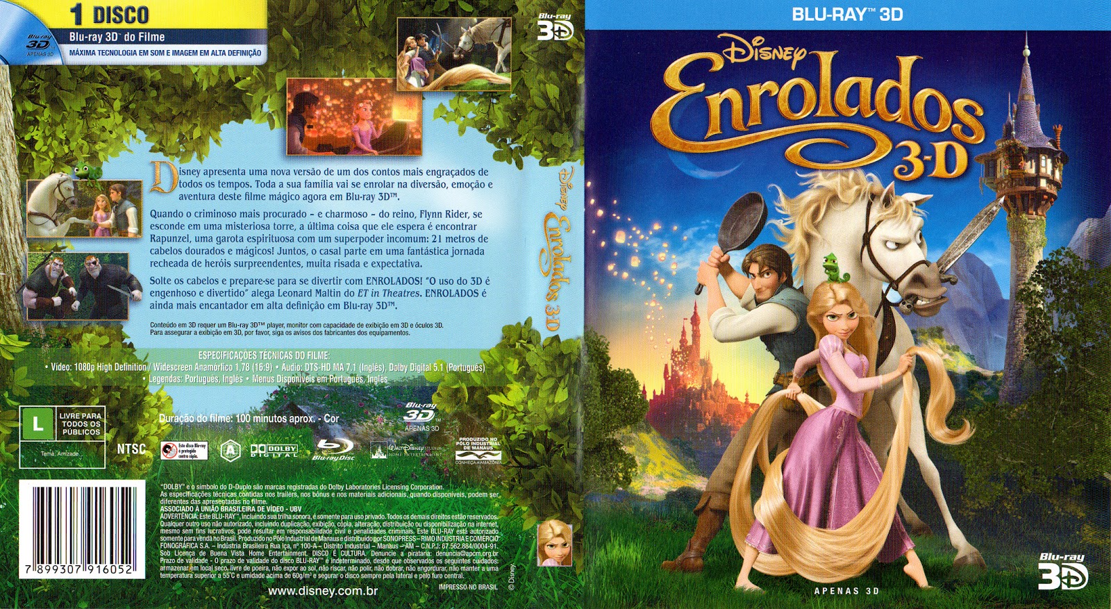 Capa blu ray 3d enrolados Capa blu ray 3d enrolados