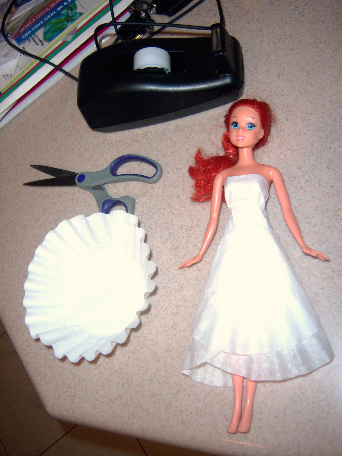 Inspired Mom Take 2 Paper Dresses (Coffee Filter/Colored Tissue Paper)