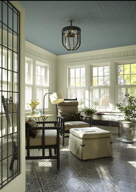 Delorme Designs: BLUE BEADBOARD CEILINGS