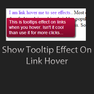 Tooltip Effect On Link Hover For Blogger 