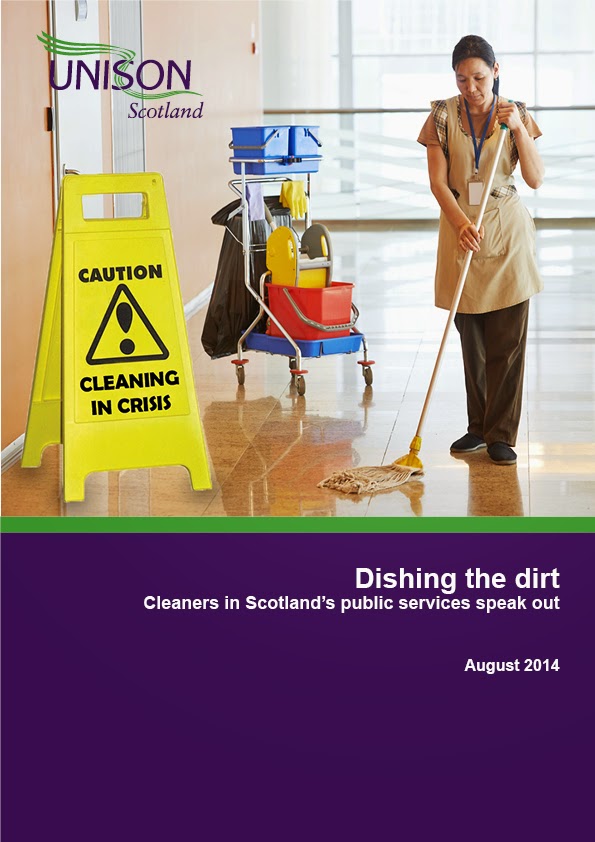 UNISON Scotland Cleaners in public sector are struggling to maintain hygiene, says UNISON