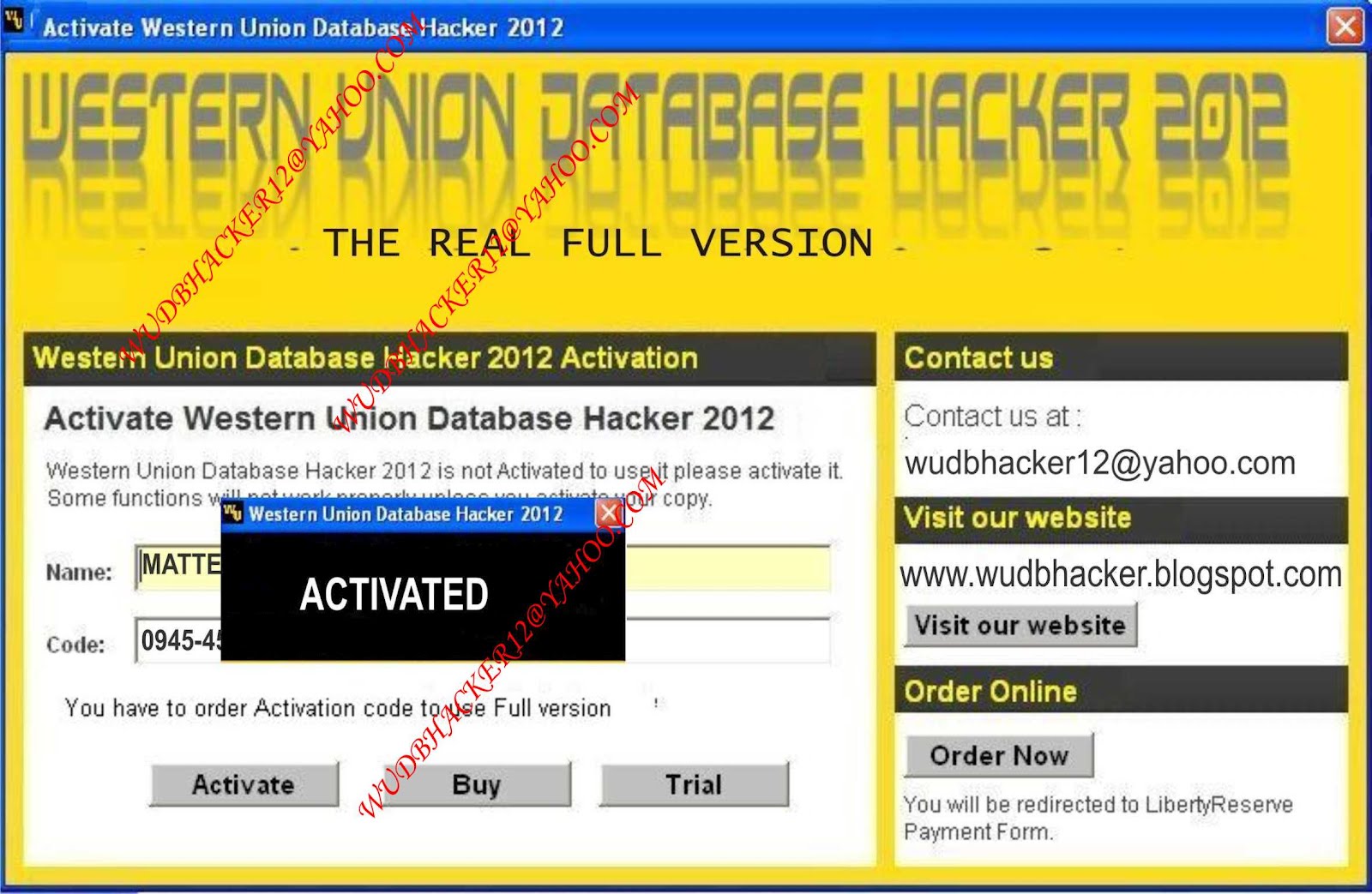 western union bug software activation code