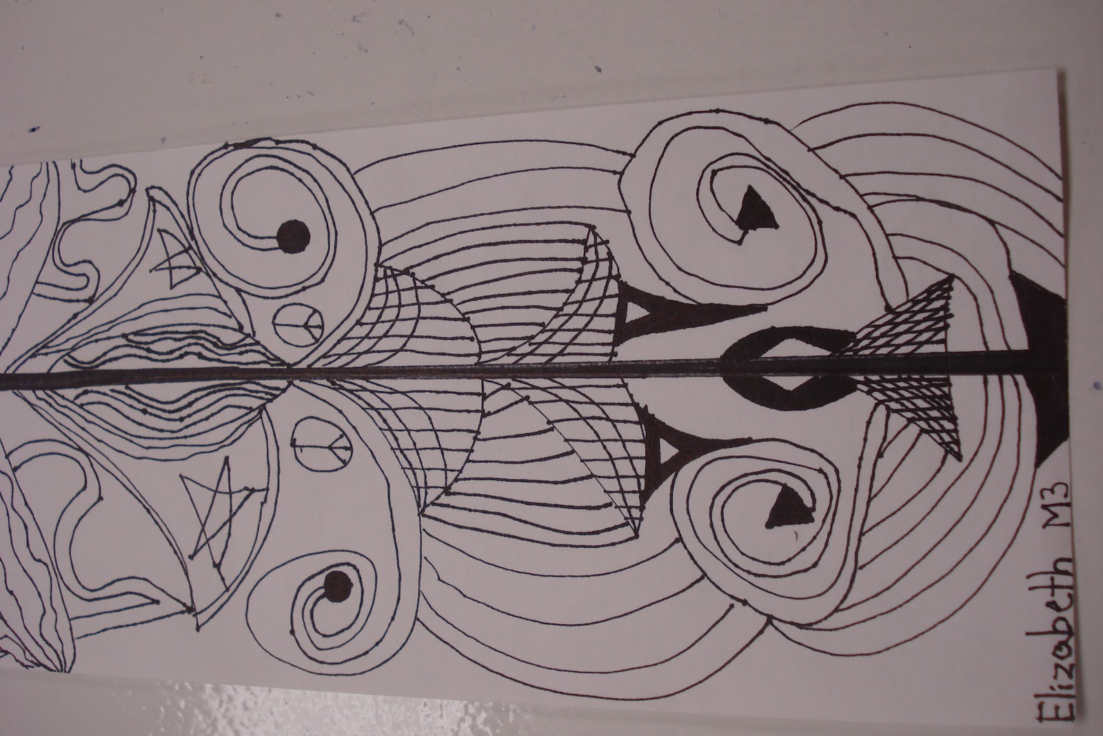 the creARTtivity spot: 3rd Grade Symmetrical Line Drawings