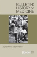 Parution – Bulletin of the History of Medicine