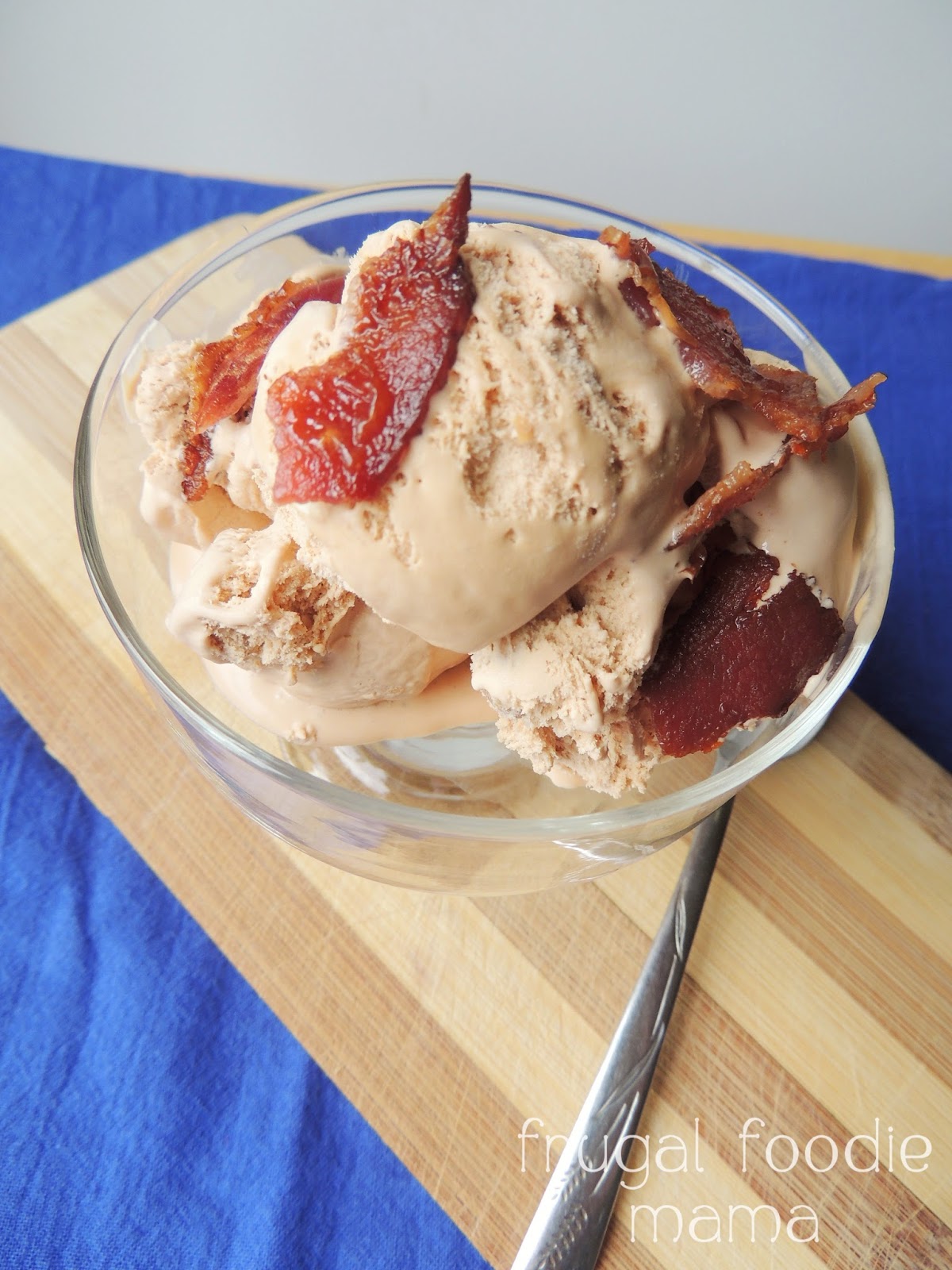 Frugal Foodie Mama Caramel Bacon Cashew Ice Cream