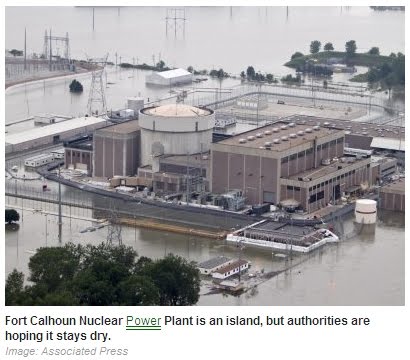flooded Fort Calhoun nuclear power plant