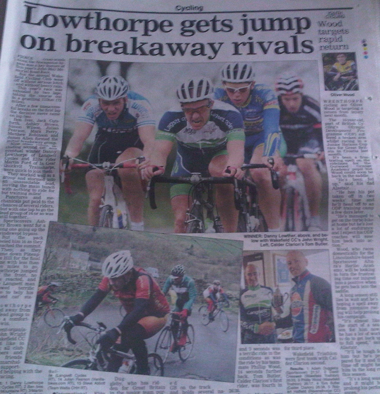 Cycling Wakefield Express Calder Clarion News