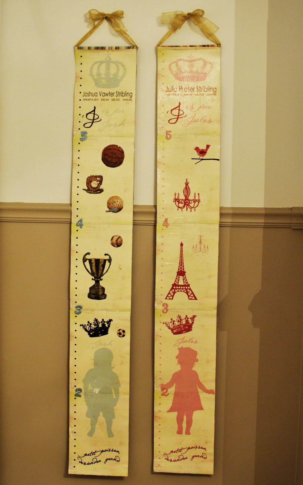 Mandy with Multiples DIY project Children's Growth Chart