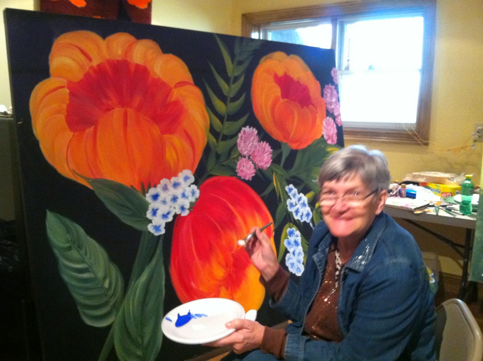 Steph's Paint Studio April 2325, 2014 Large Canvas Painting Class