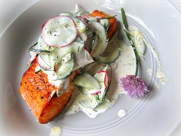 Summer Salmon w/ Cucumber Salad