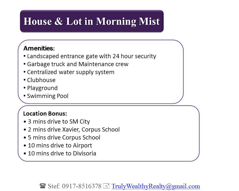 Morning Mist Village, Pueblo de Oro House and Lot SOLD! Your Title