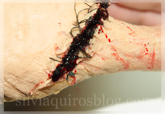 Tutorial efectos especiales dedo cosido, Finger sewn special effects tutorial  Halloween Silvia Quirós