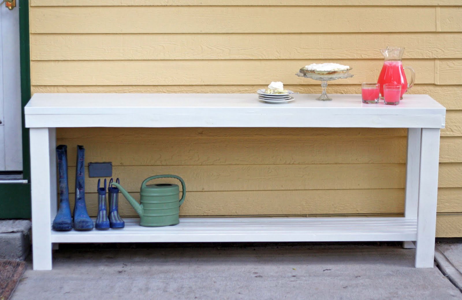 Running With Scissors Outdoor Console Table