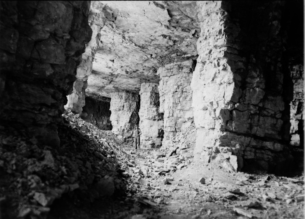 BGS Geoheritage images from the collections Stoop and room, Middleton Quarry and Mine