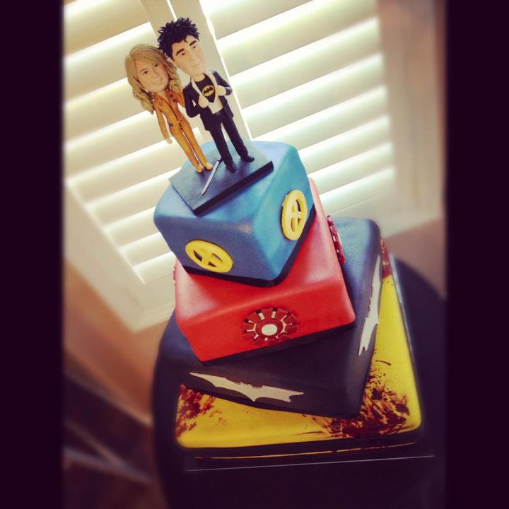 bumble cakes Super Hero Wedding Cake!