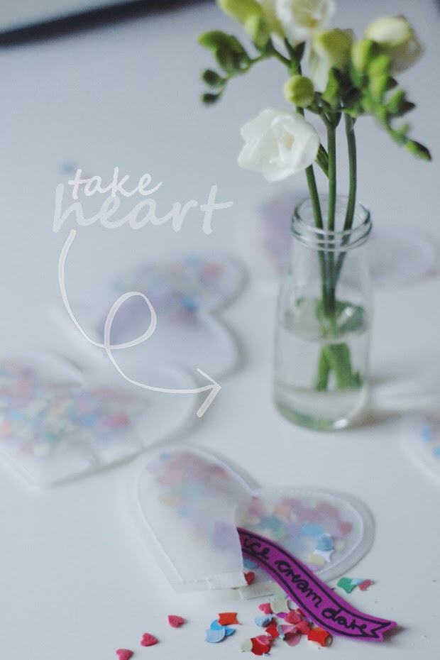 take heart (confetti heart DIY). iloveyoumydear