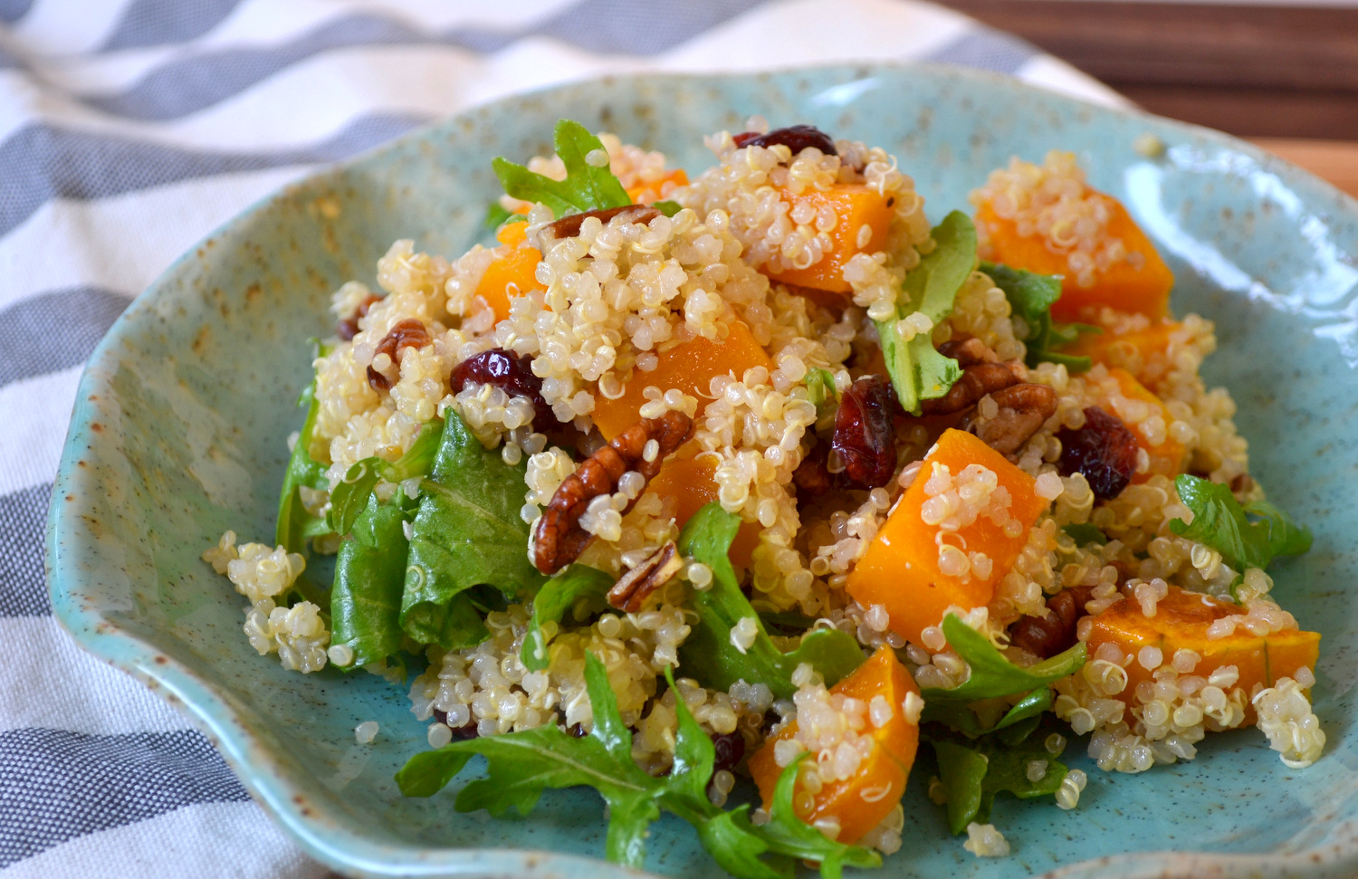 K&K Test Kitchen Butternut Squash, Arugula, and Quinoa Salad with