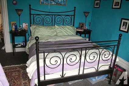 Scrolly metal bed $sold