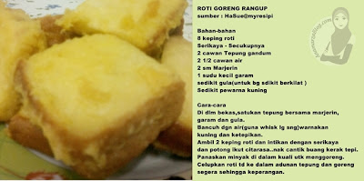 Setulus Cinta Resipi Roti Goreng Rangup