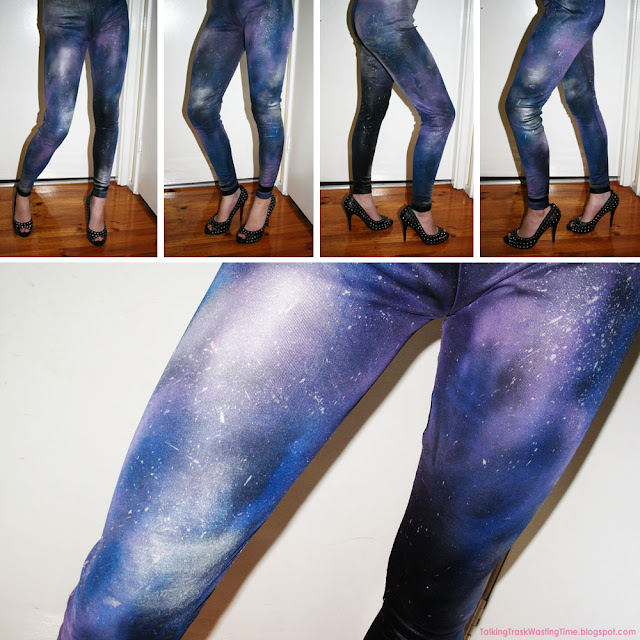 DIY Galaxy leggings tights tutorial finished print design