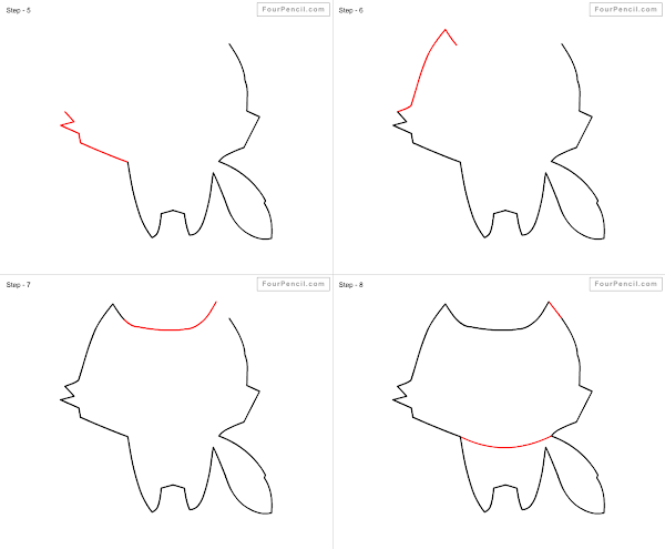 How to draw Fox easy steps - slide 4