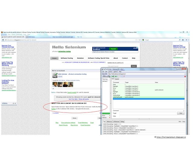HOW TO SUBMIT SEARCH FORM ON HELLO SELENIUM USING SELENIUM IDE?