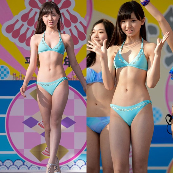 Молодая японка Маи Ханано в бикини 