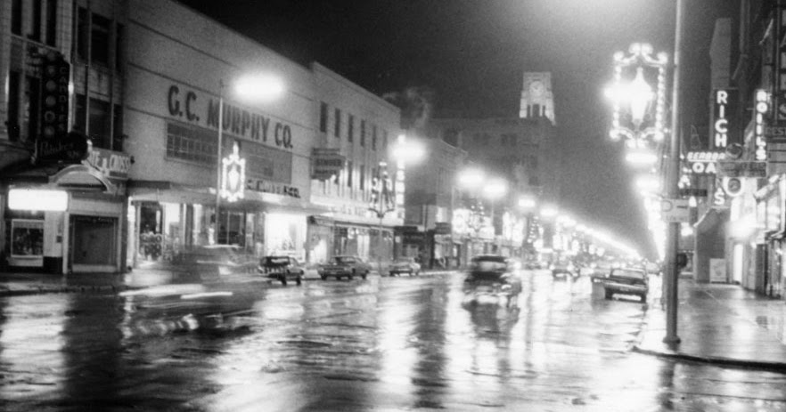 Old Time Erie: State Street at Night- Murphy's and the Boston Store in