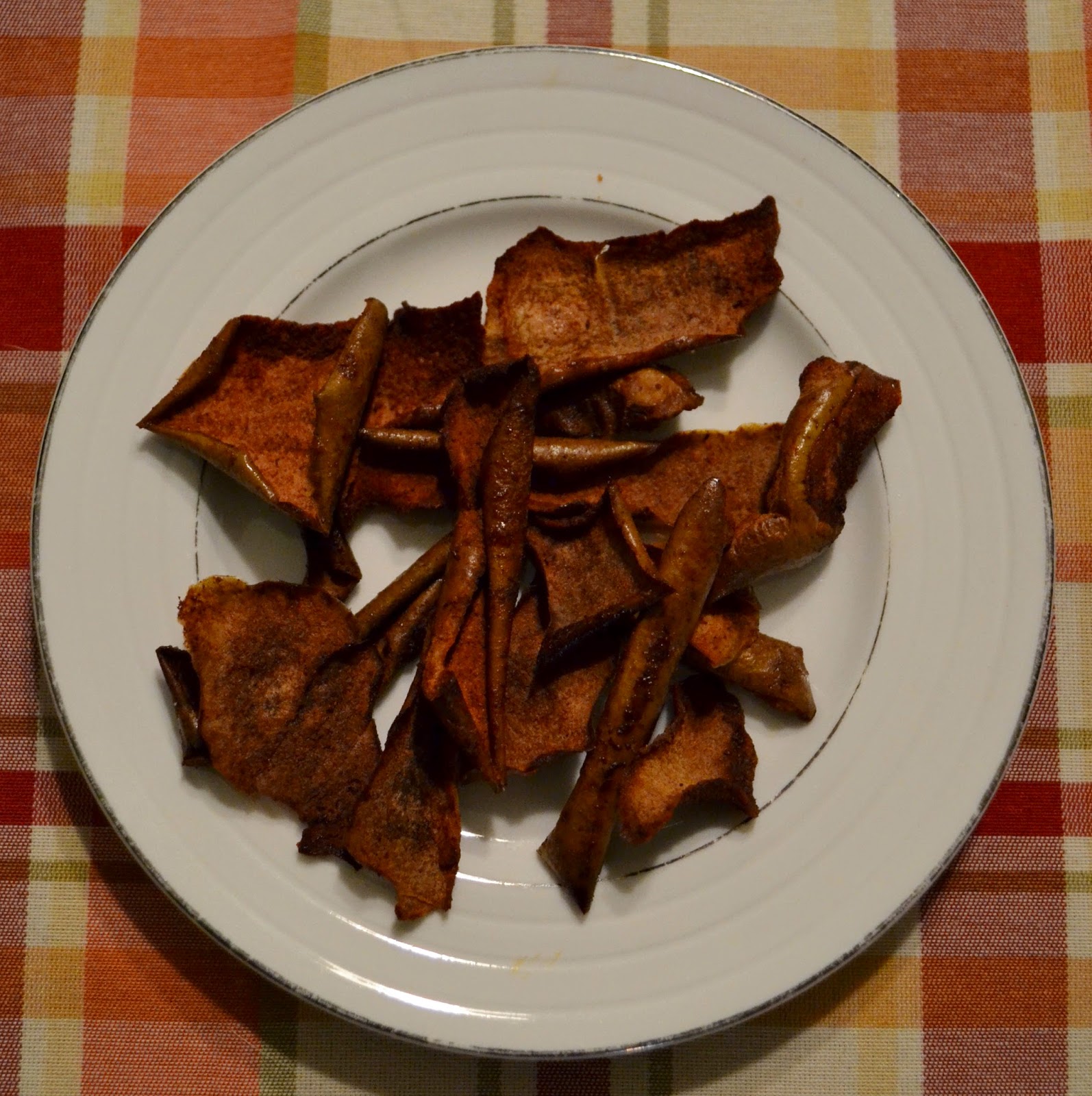 Simple Savory & Satisfying Apple Peel Crisps
