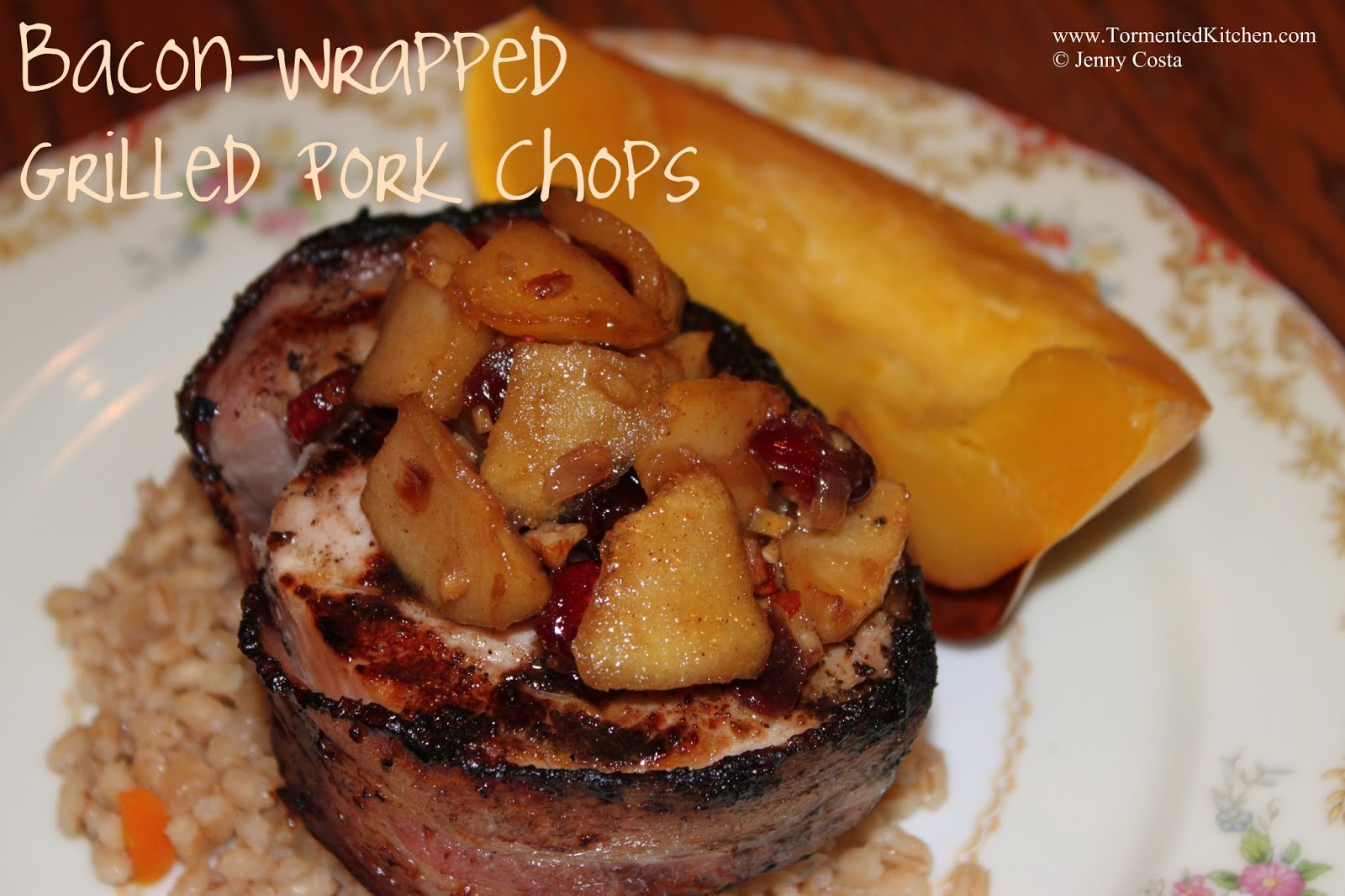 Bacon Wrapped Grilled Pork Chops