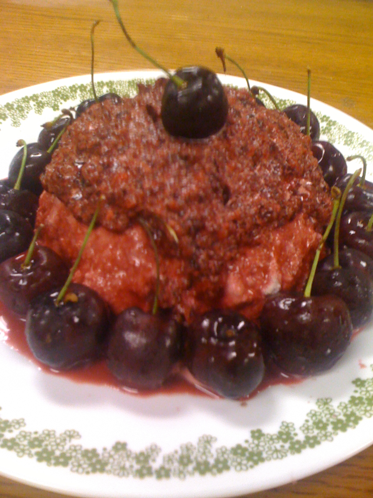 AfroVeganChick Raw Vegan Cherry Cheesecake With Raw Cherry Sauce