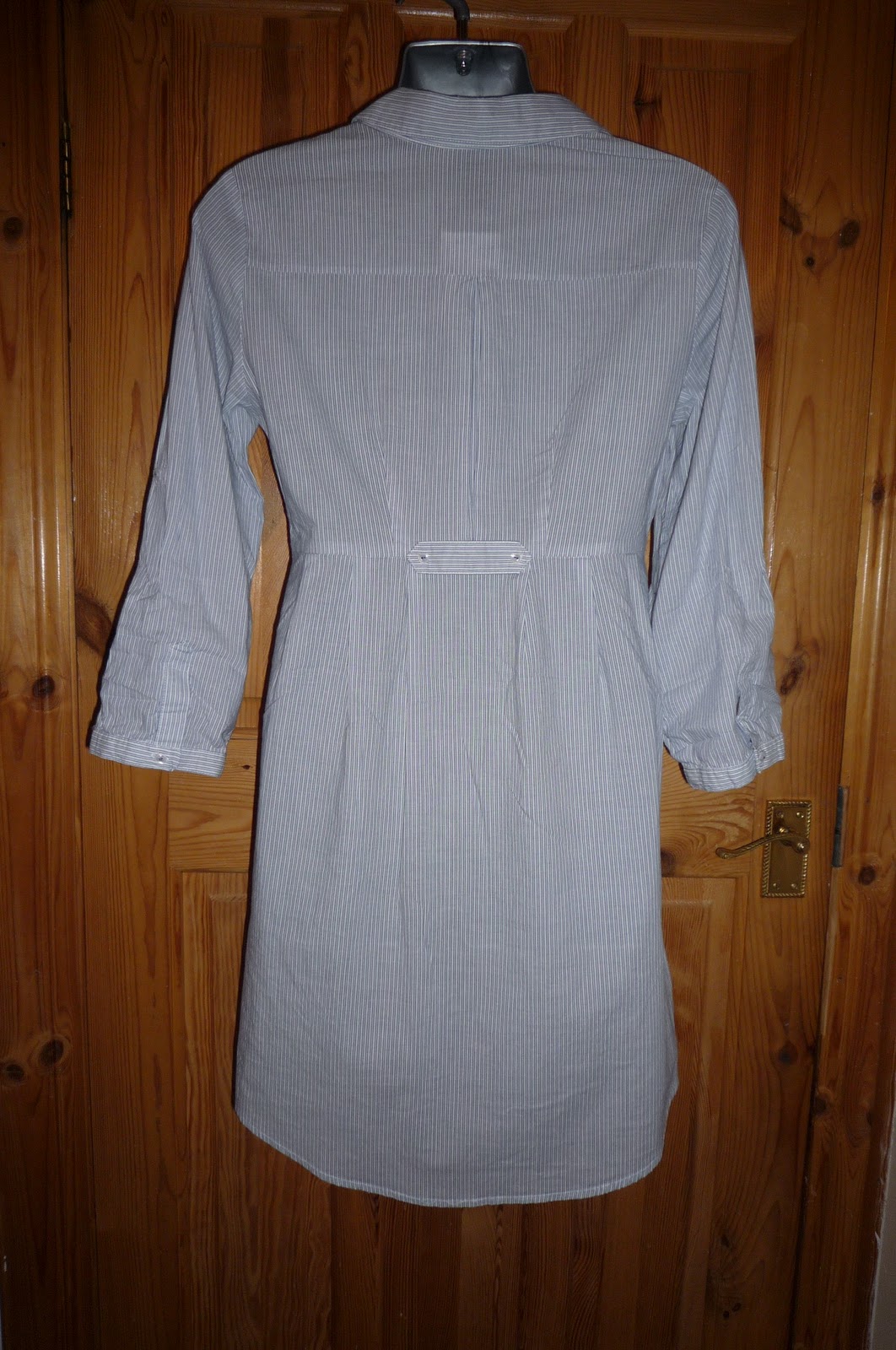 h and m white shirt dress