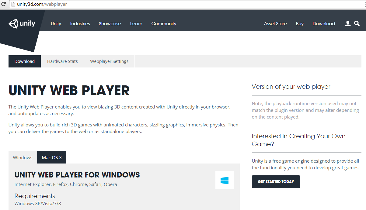 Как сделать так чтобы unity web player работал Как сделать так чтобы unity web player работал