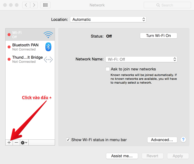 Tạo interface mới