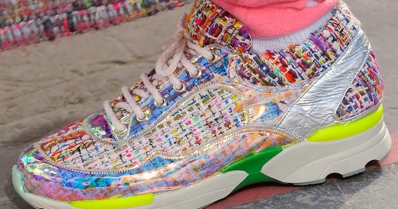 rainbow chanel fashion sneakers