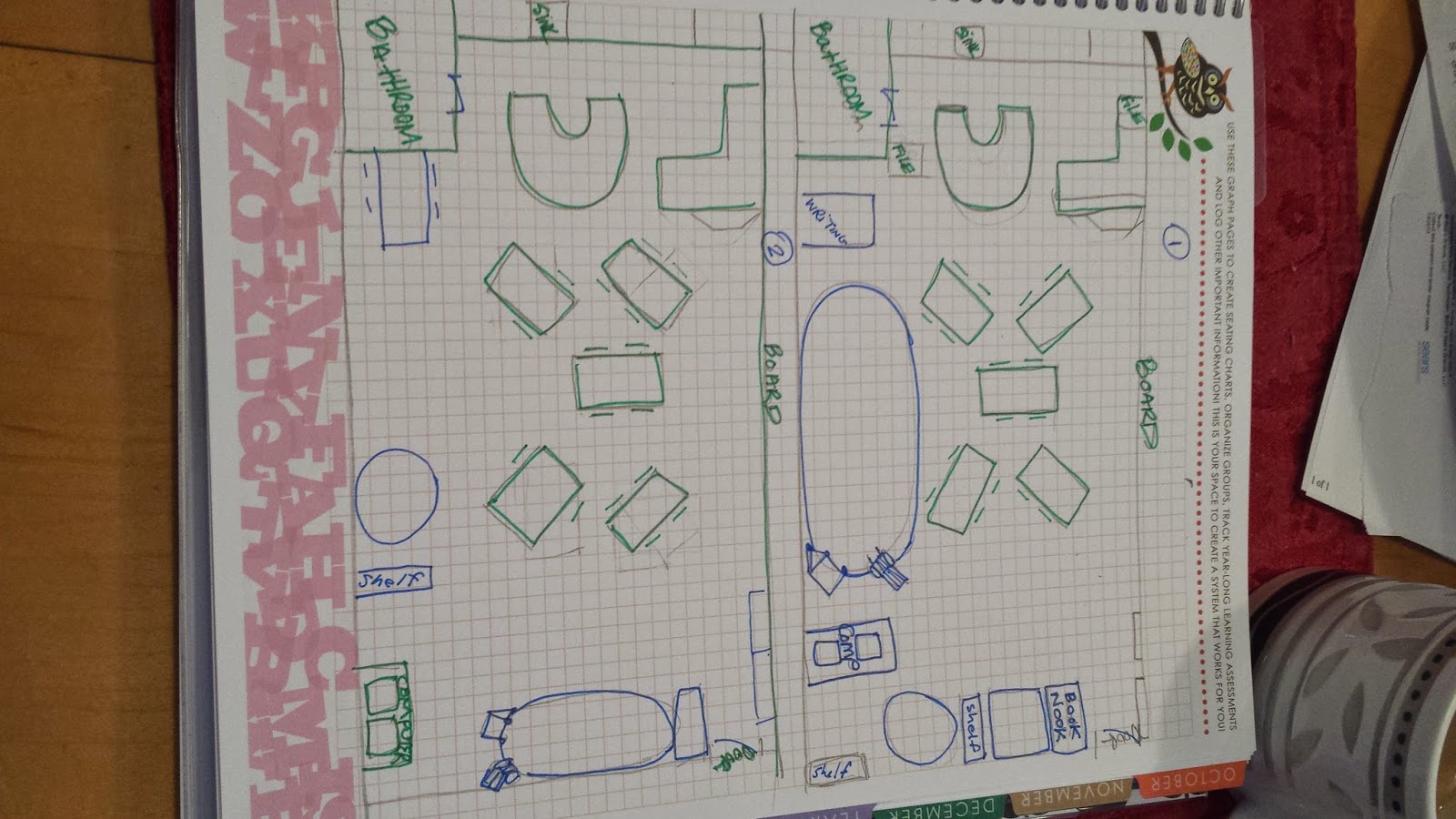 Floor plan using Erin Condren Lesson Planner
