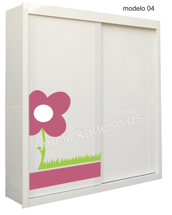 Um click adesivos Guarda roupa infantil flor Adesivo De Guarda Roupa Infantil ~ Um click adesivos Guarda roupa infantil flor