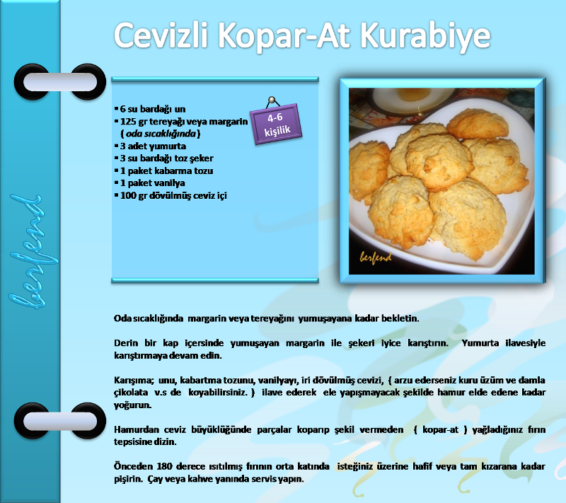 Berfend Ber Cevizli KoparAt Kurabiye / BreakApart Walnut Cookies