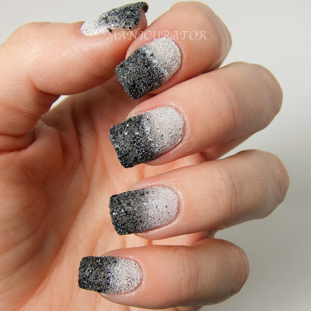 digital dozen black and white nail