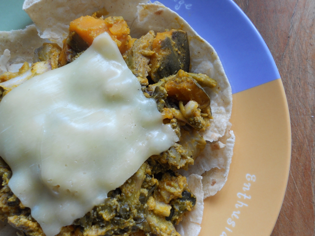 Snacking Squirrel Mozzarella Squash Taco Bowl