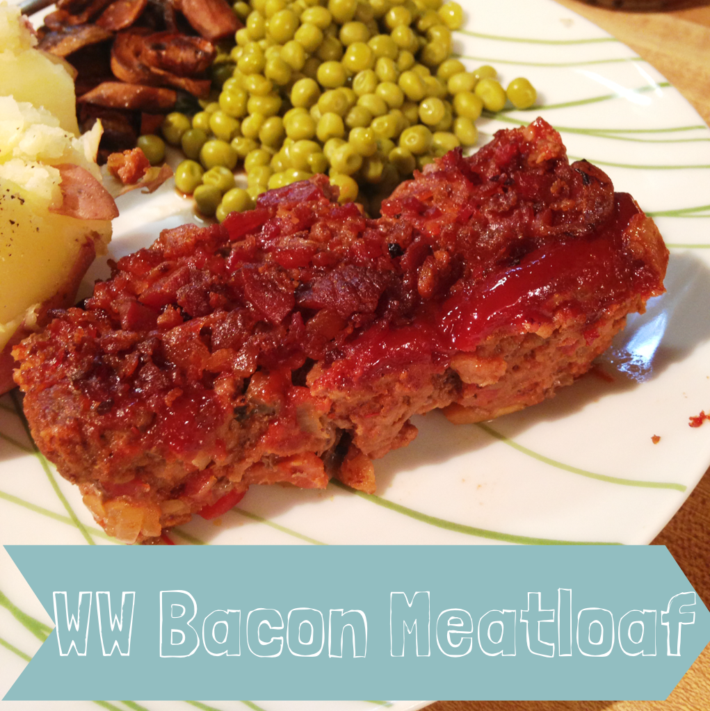 Working on My Forever Weight Watchers Bacon Meatloaf!