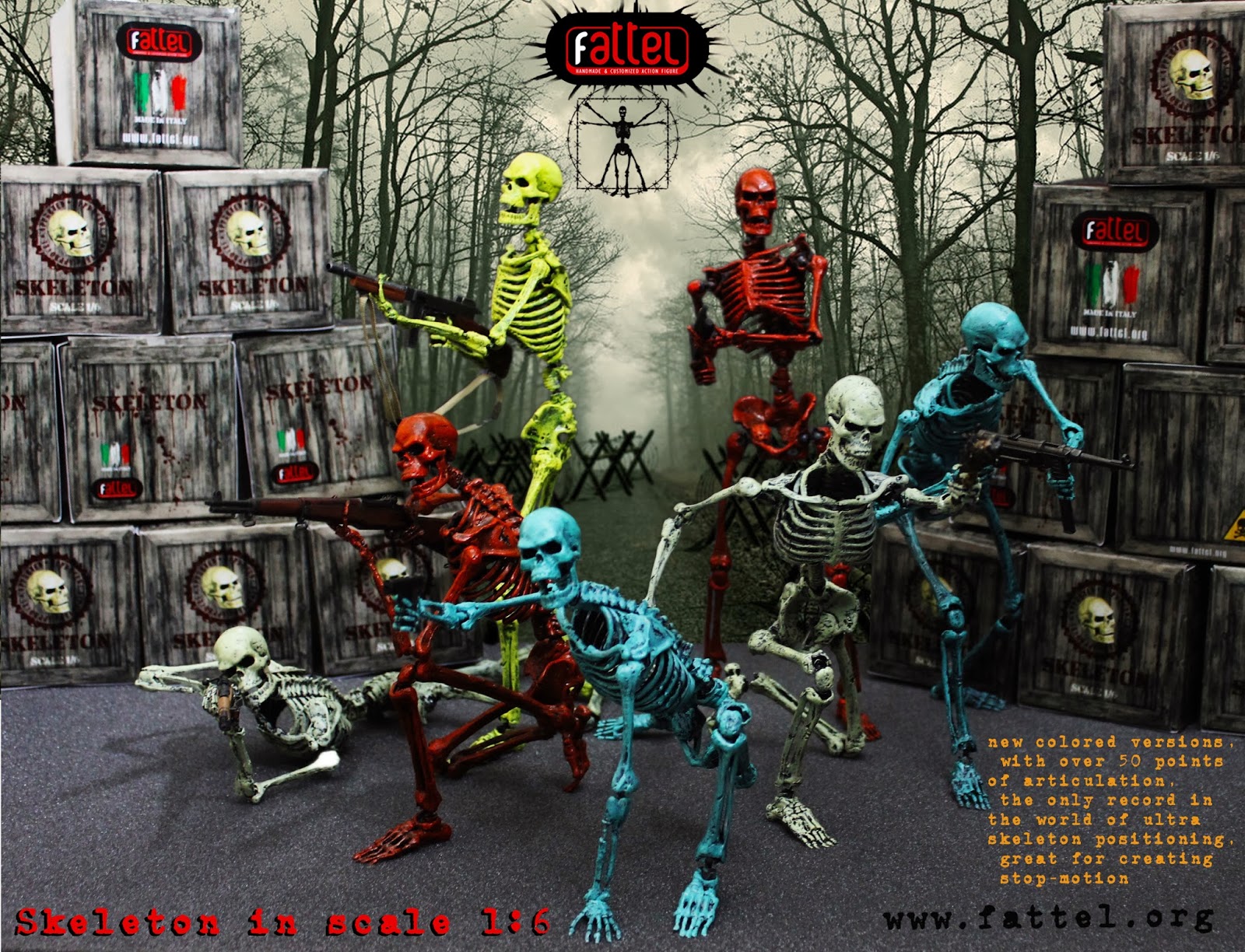 Fully Customizable 1:6 Scale Skeleton with 50+ Points of Articulation