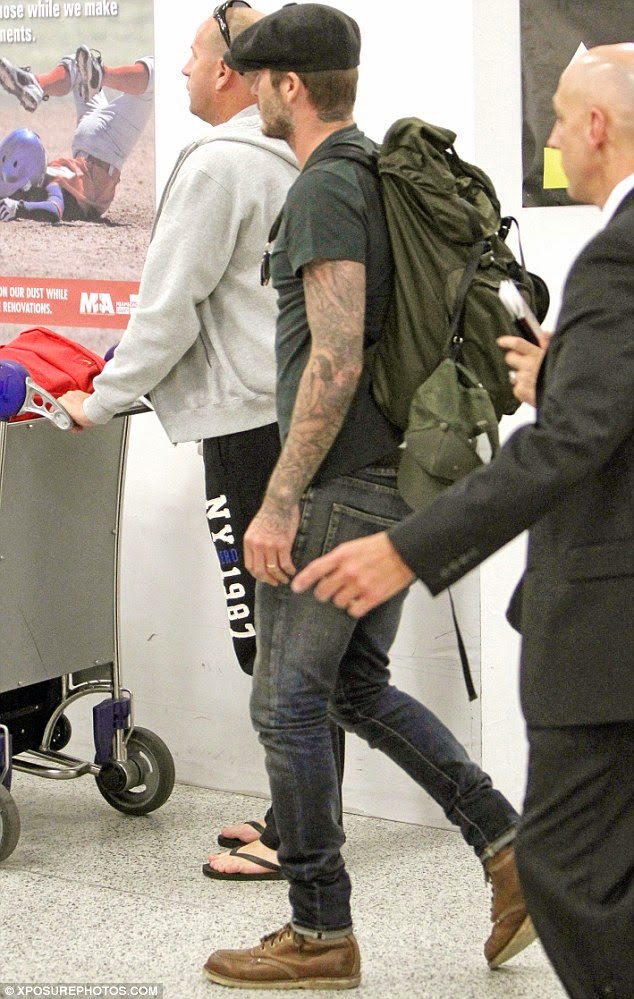 hoop & stuff: David Beckham's backpack