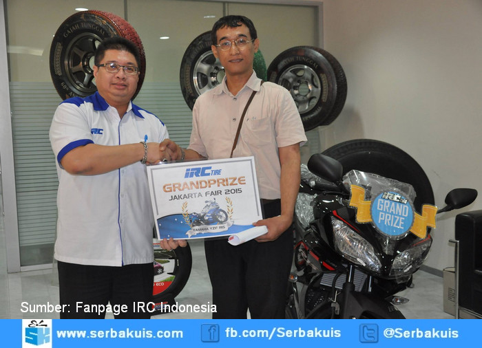 Pemenang Yamaha R15 Undian IRC atJakarta Fair 2015 Pemenang Yamaha R15 Undian IRC atJakarta Fair 2015