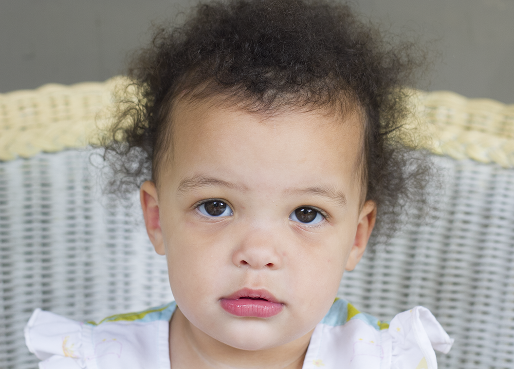 Black and White and Loved All Over Livvy, 18 Months.