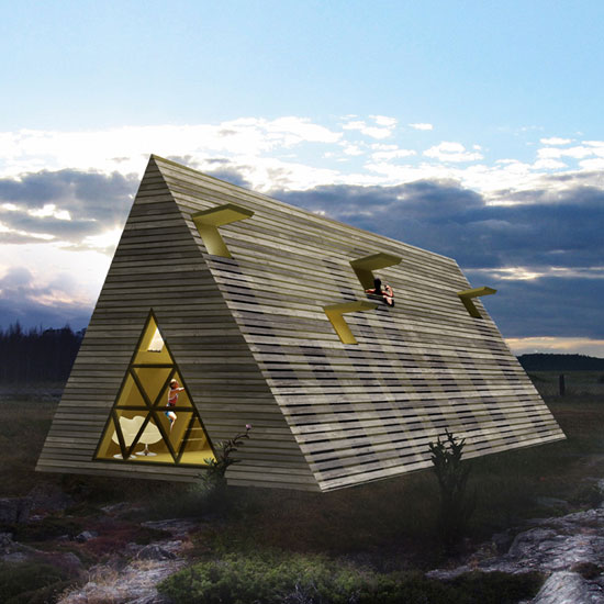 Konsep Rumah Segitiga... Minimalis Banget