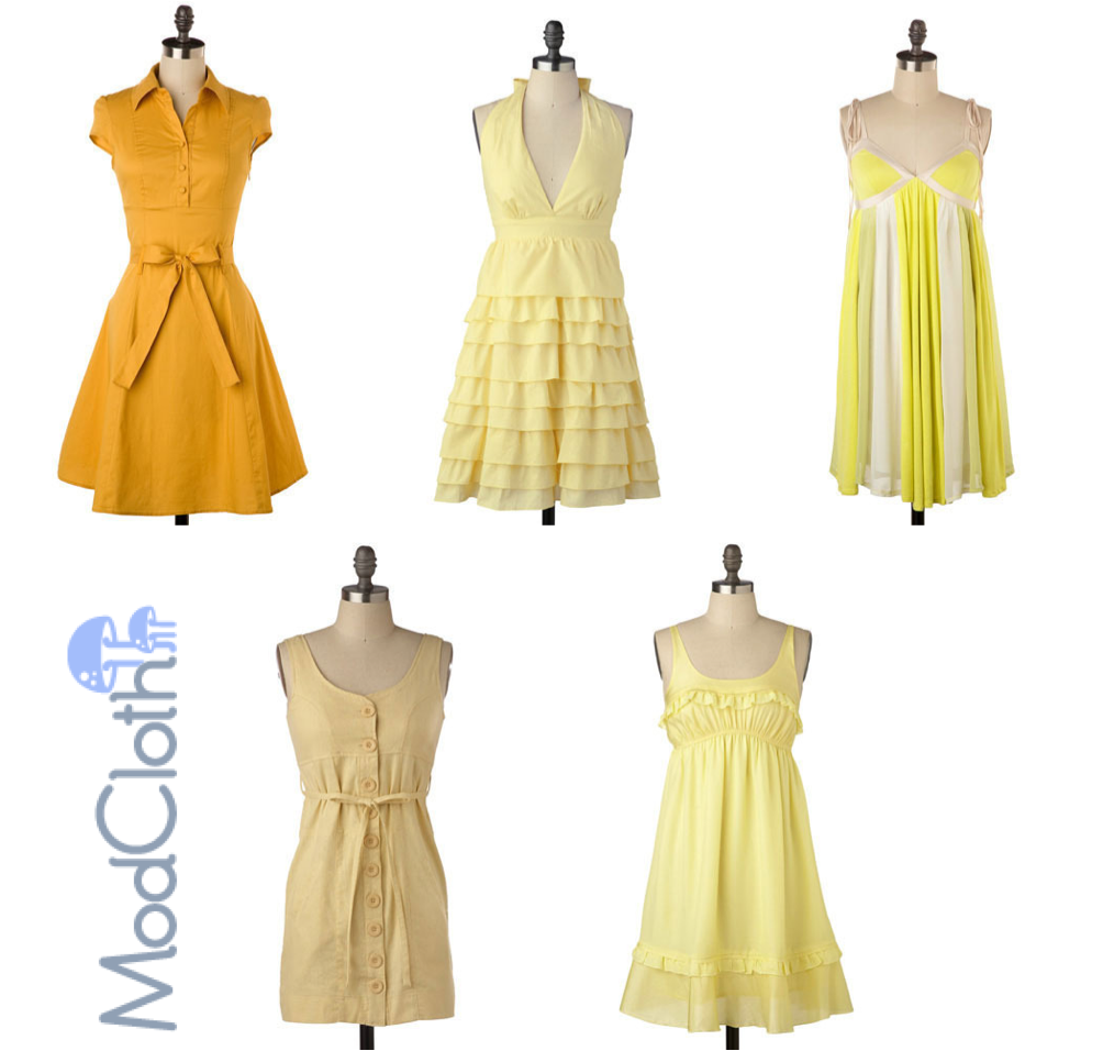 FarFlung Fiancée Yellow dresses