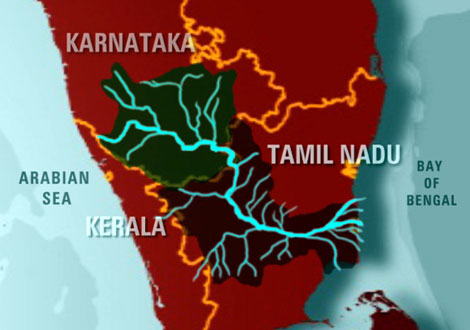 river cauvery kaveri map tamil nadu water dispute between karnataka issue timeline flow upsc sharing polity future which mrunal ssc