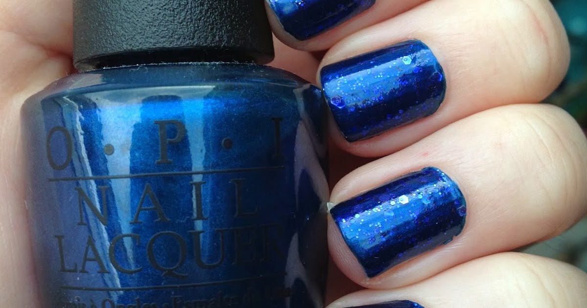 Blog This With Hannah.: OPI Unfor-great-bly Blue and L'Oreal Bling