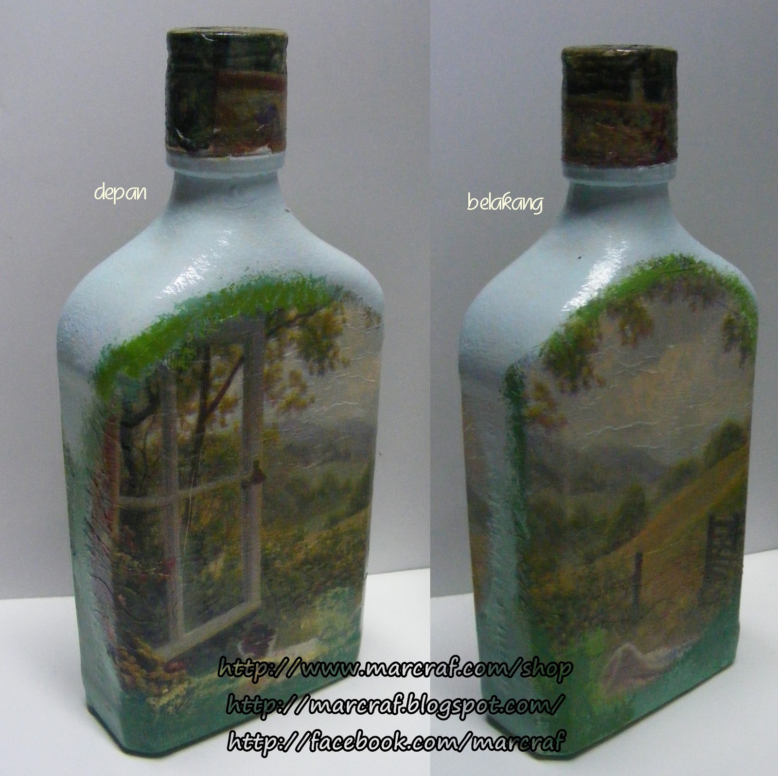 49 DECOUPAGE BOTTLE FOR SALE